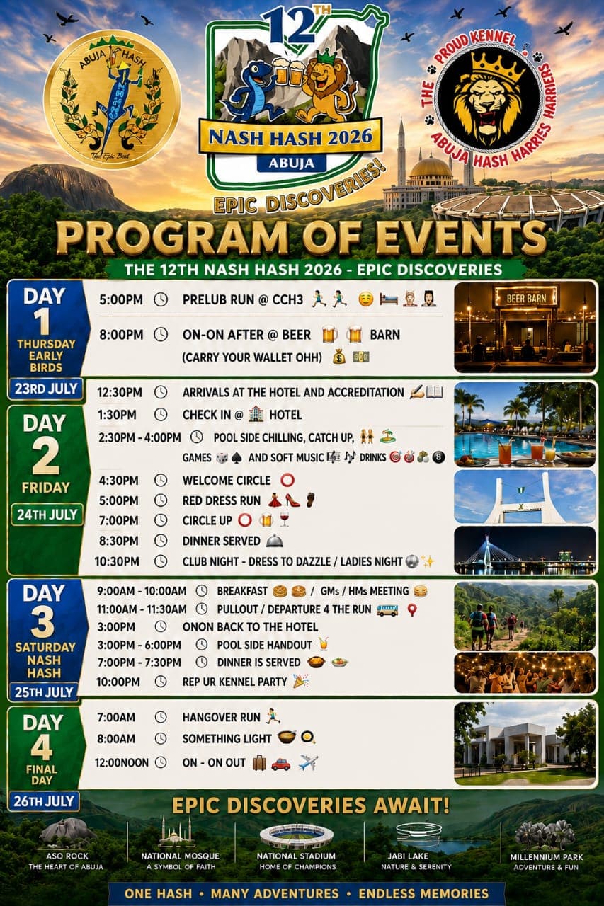 12th Nash Hash 2026 programme of events